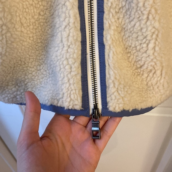 NWOT Peter Millar Vest Men Large 2XL Beige White Autumn Pile Fleece Sherpa - Picture 3 of 5